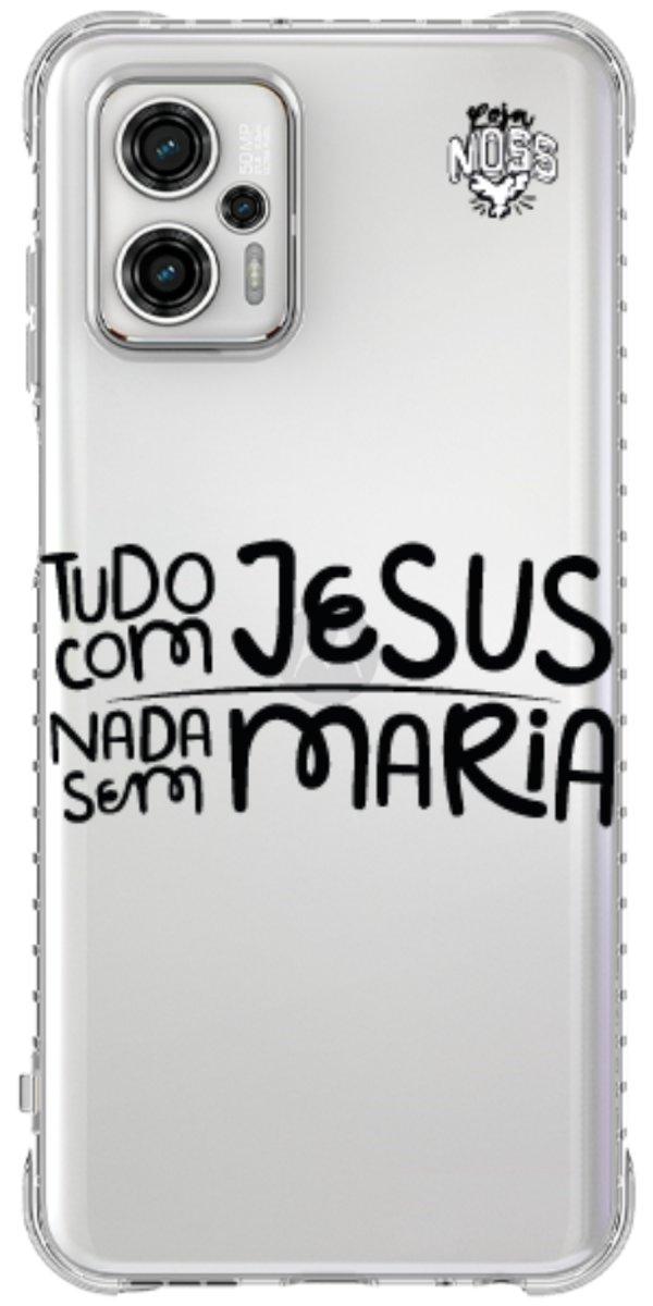 Capinha para Celular Tudo com Jesus Nada sem Maria