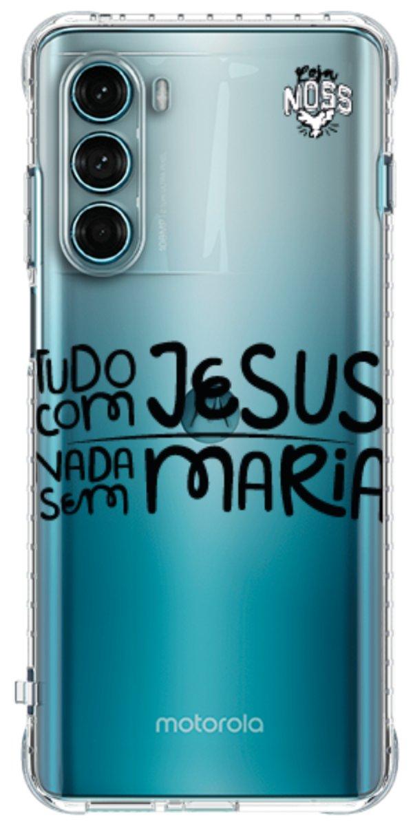 Capinha para Celular Tudo com Jesus Nada sem Maria