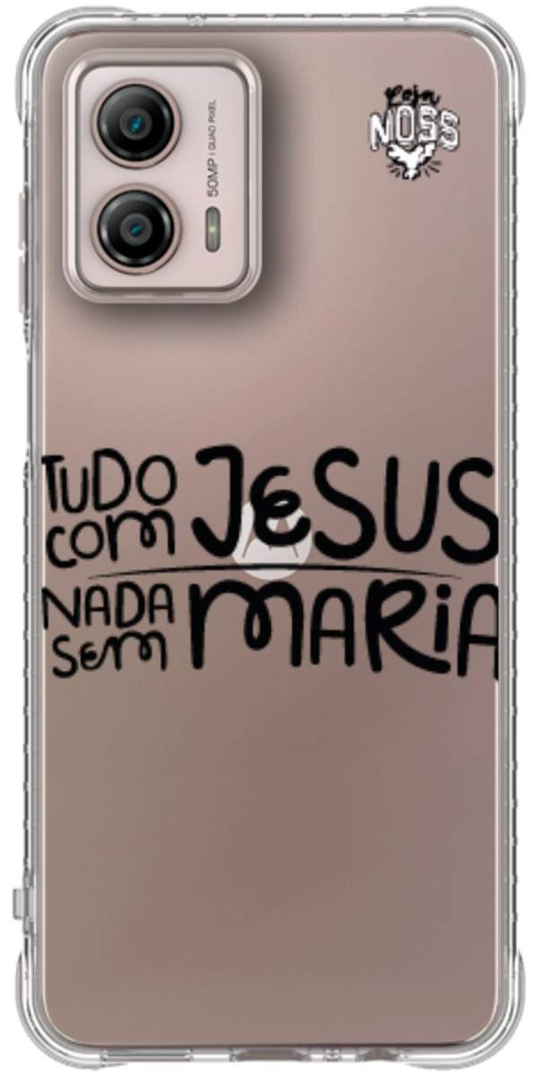 Capinha para Celular Tudo com Jesus Nada sem Maria