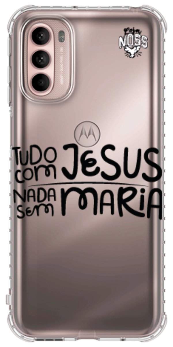 Capinha para Celular Tudo com Jesus Nada sem Maria