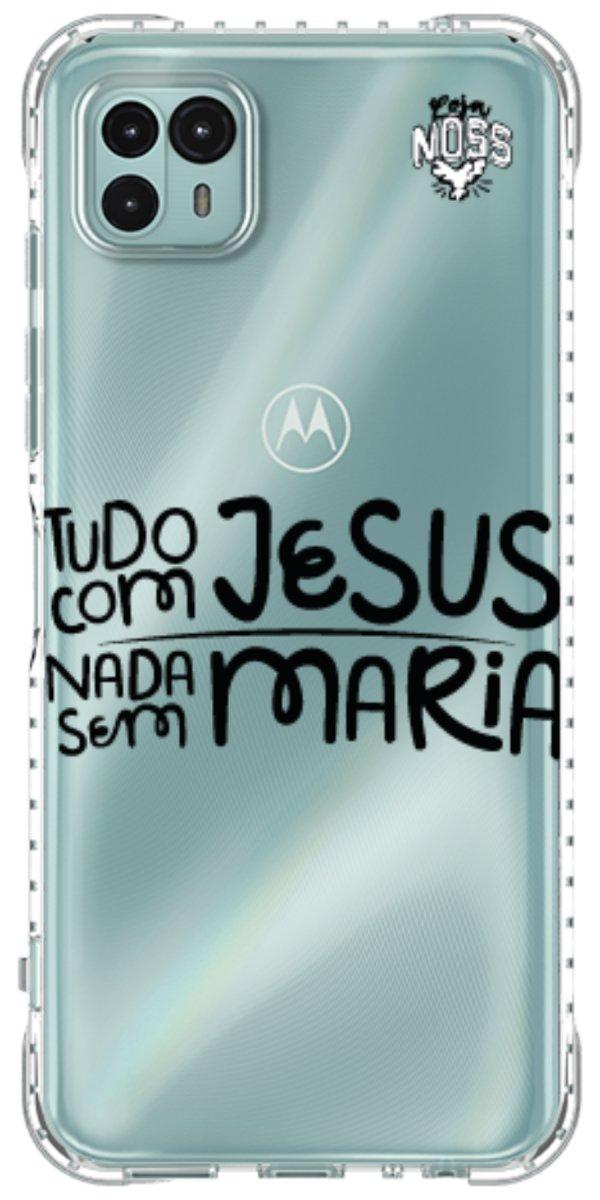 Capinha para Celular Tudo com Jesus Nada sem Maria
