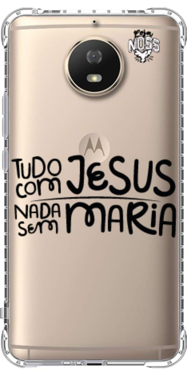 Capinha para Celular Tudo com Jesus Nada sem Maria