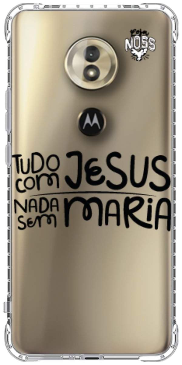 Capinha para Celular Tudo com Jesus Nada sem Maria