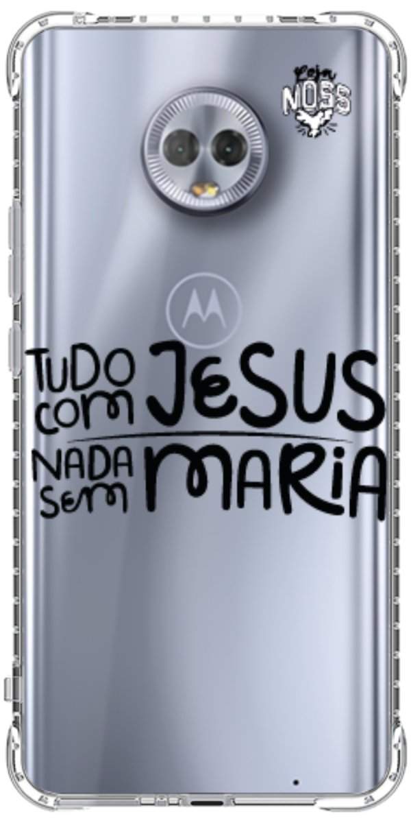 Capinha para Celular Tudo com Jesus Nada sem Maria