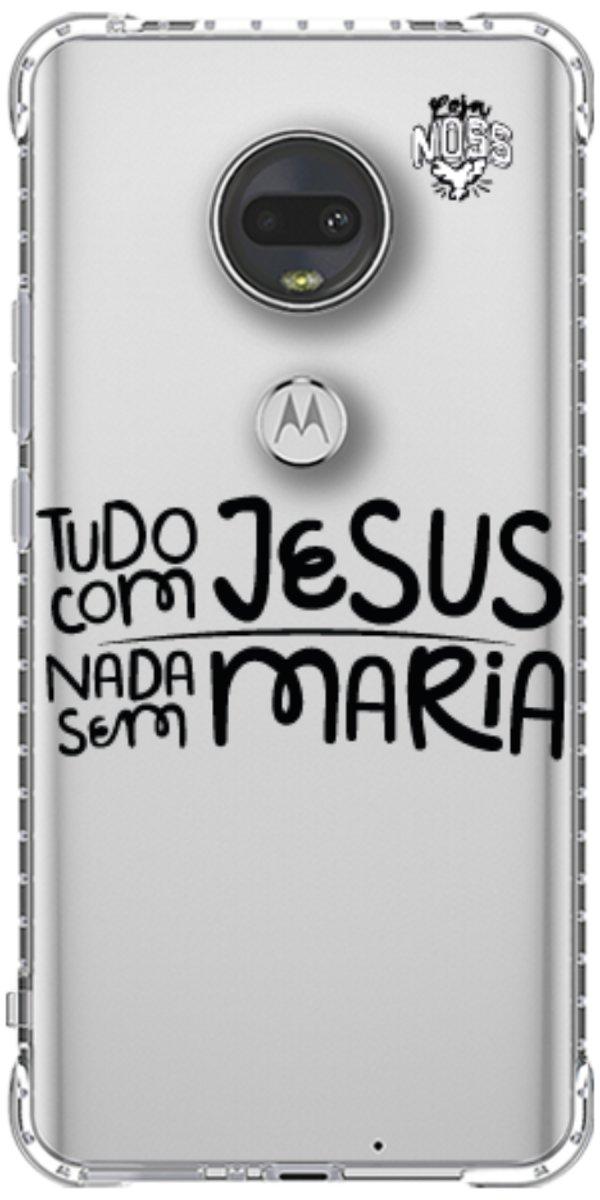 Capinha para Celular Tudo com Jesus Nada sem Maria