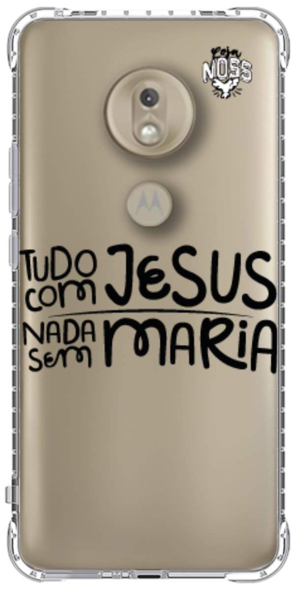 Capinha para Celular Tudo com Jesus Nada sem Maria