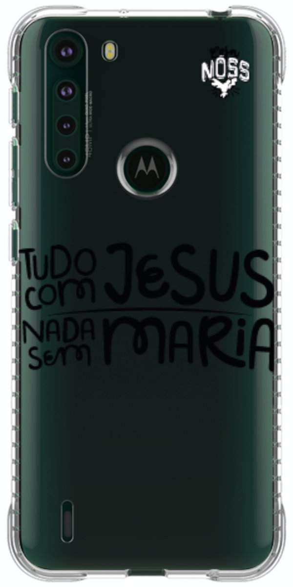 Capinha para Celular Tudo com Jesus Nada sem Maria