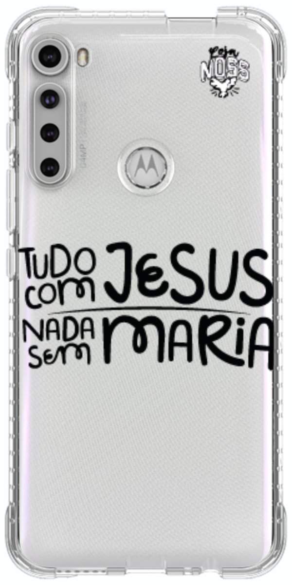 Capinha para Celular Tudo com Jesus Nada sem Maria