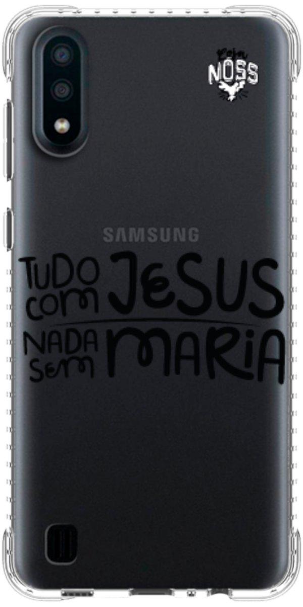 Capinha para Celular Tudo com Jesus Nada sem Maria