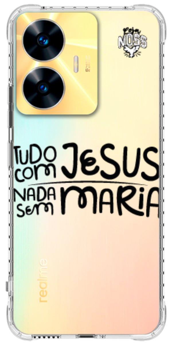 Capinha para Celular Tudo com Jesus Nada sem Maria