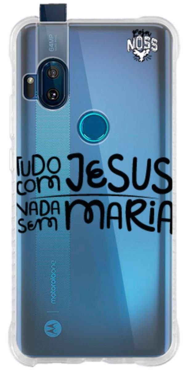 Capinha para Celular Tudo com Jesus Nada sem Maria