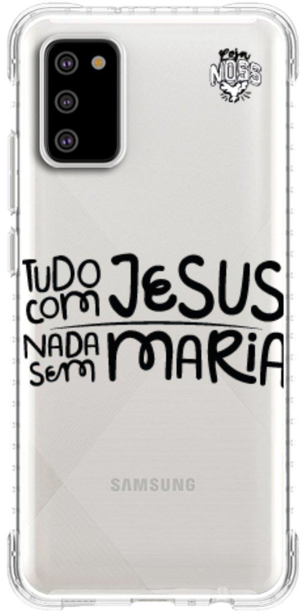 Capinha para Celular Tudo com Jesus Nada sem Maria
