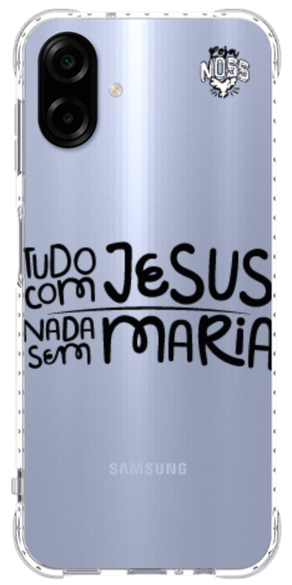Capinha para Celular Tudo com Jesus Nada sem Maria