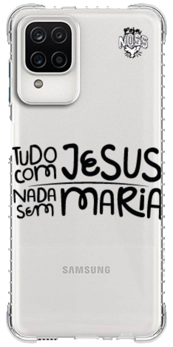 Capinha para Celular Tudo com Jesus Nada sem Maria