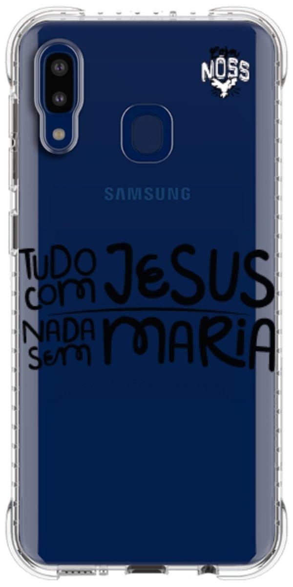Capinha para Celular Tudo com Jesus Nada sem Maria
