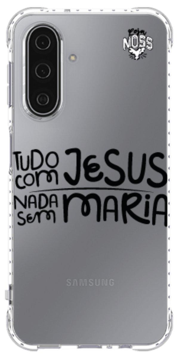 Capinha para Celular Tudo com Jesus Nada sem Maria