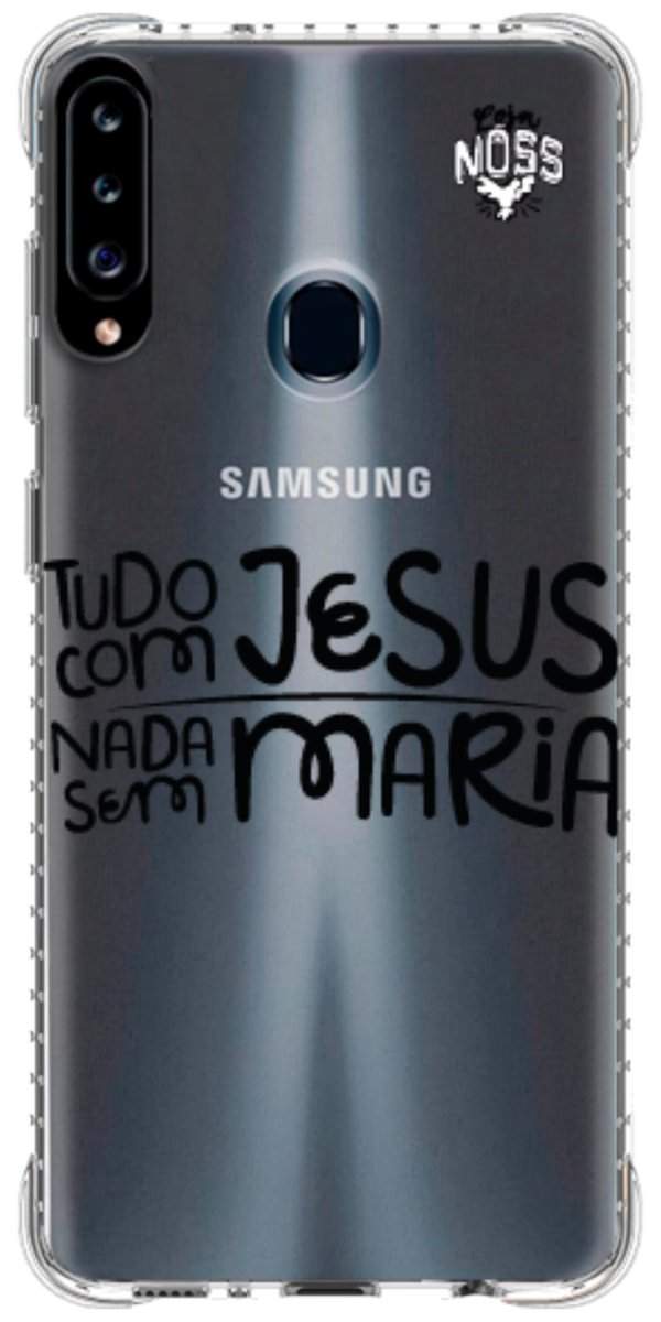 Capinha para Celular Tudo com Jesus Nada sem Maria