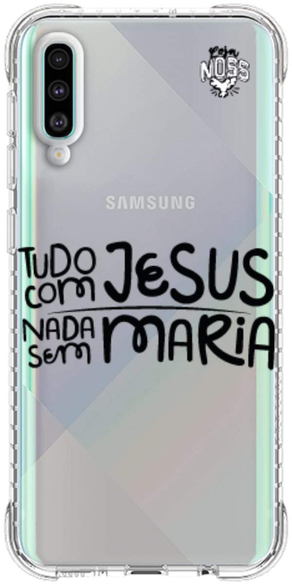 Capinha para Celular Tudo com Jesus Nada sem Maria