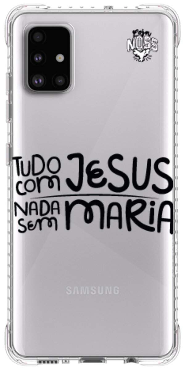 Capinha para Celular Tudo com Jesus Nada sem Maria