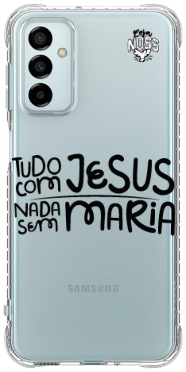 Capinha para Celular Tudo com Jesus Nada sem Maria