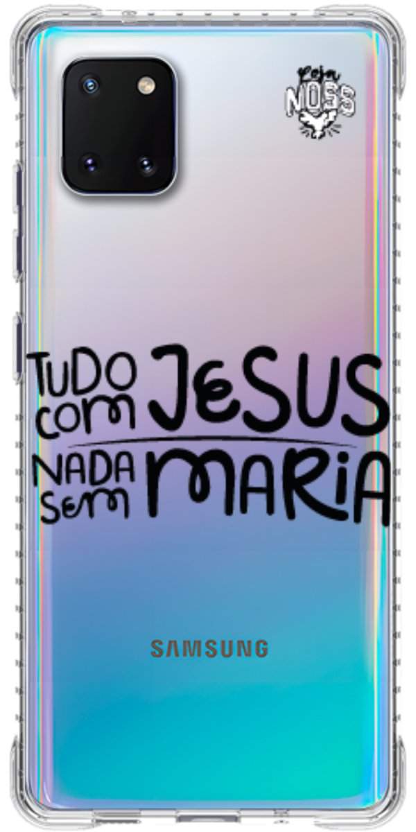 Capinha para Celular Tudo com Jesus Nada sem Maria