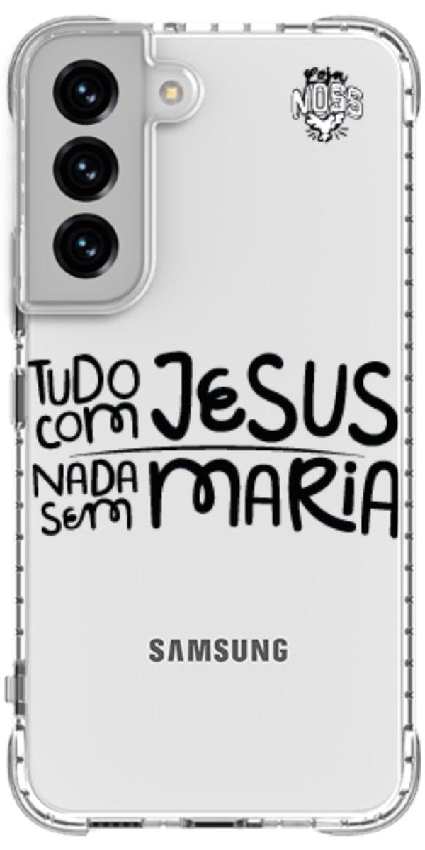 Capinha para Celular Tudo com Jesus Nada sem Maria