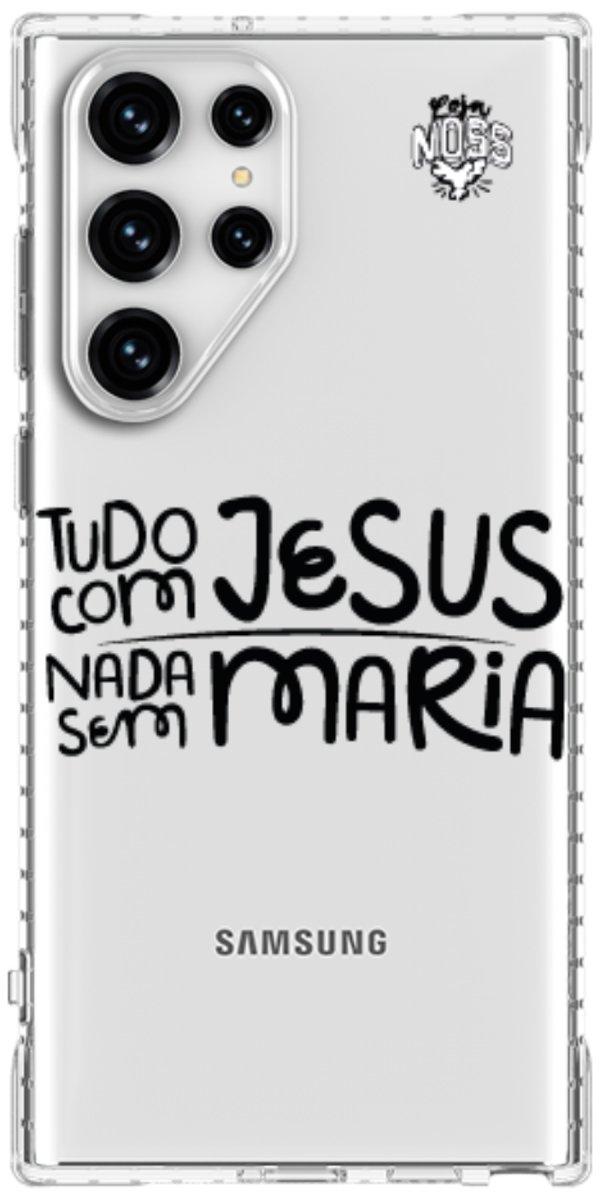 Capinha para Celular Tudo com Jesus Nada sem Maria