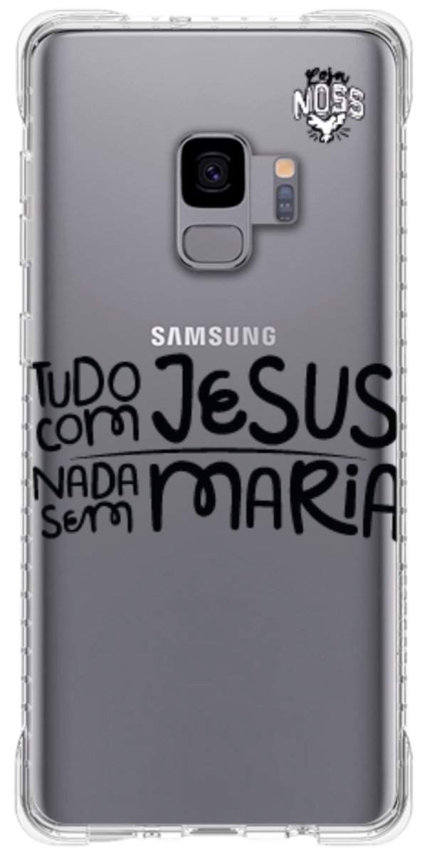 Capinha para Celular Tudo com Jesus Nada sem Maria