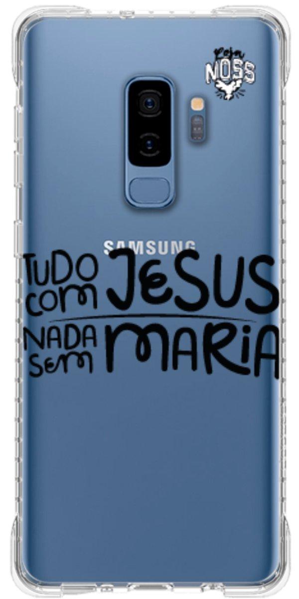 Capinha para Celular Tudo com Jesus Nada sem Maria