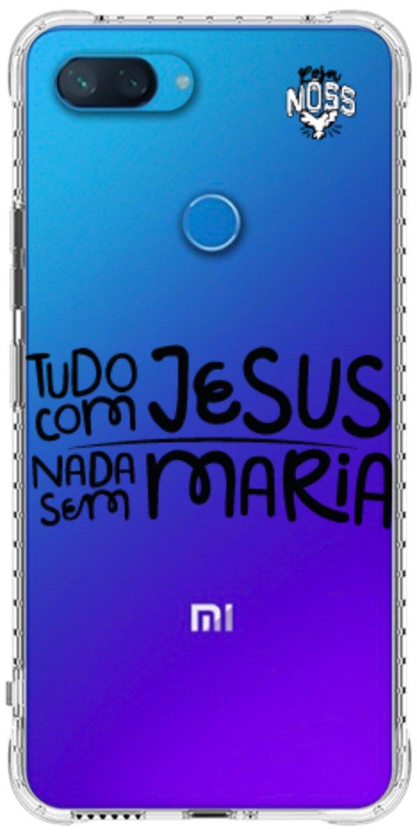Capinha para Celular Tudo com Jesus Nada sem Maria