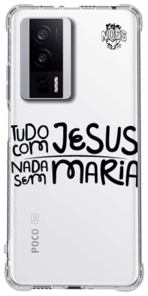Capinha para Celular Tudo com Jesus Nada sem Maria