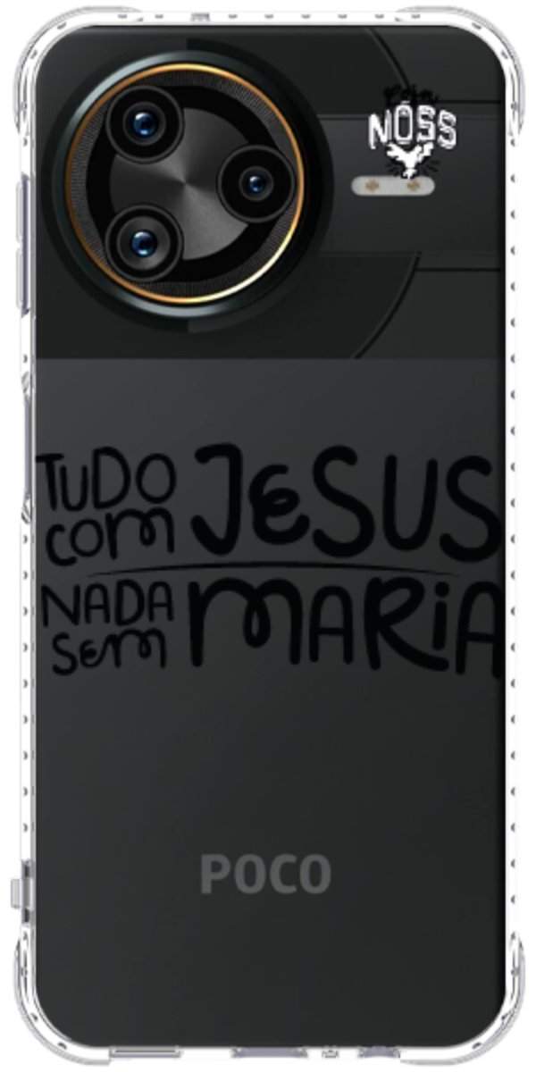 Capinha para Celular Tudo com Jesus Nada sem Maria