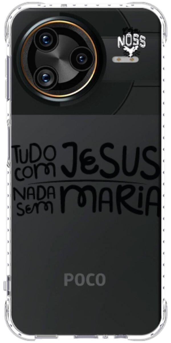 Capinha para Celular Tudo com Jesus Nada sem Maria