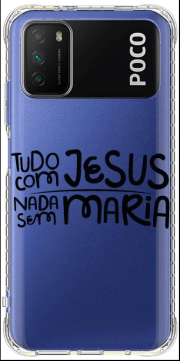 Capinha para Celular Tudo com Jesus Nada sem Maria