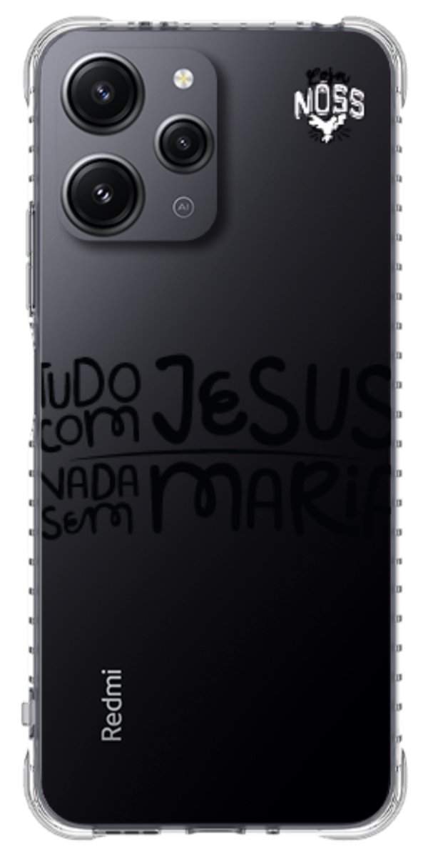 Capinha para Celular Tudo com Jesus Nada sem Maria