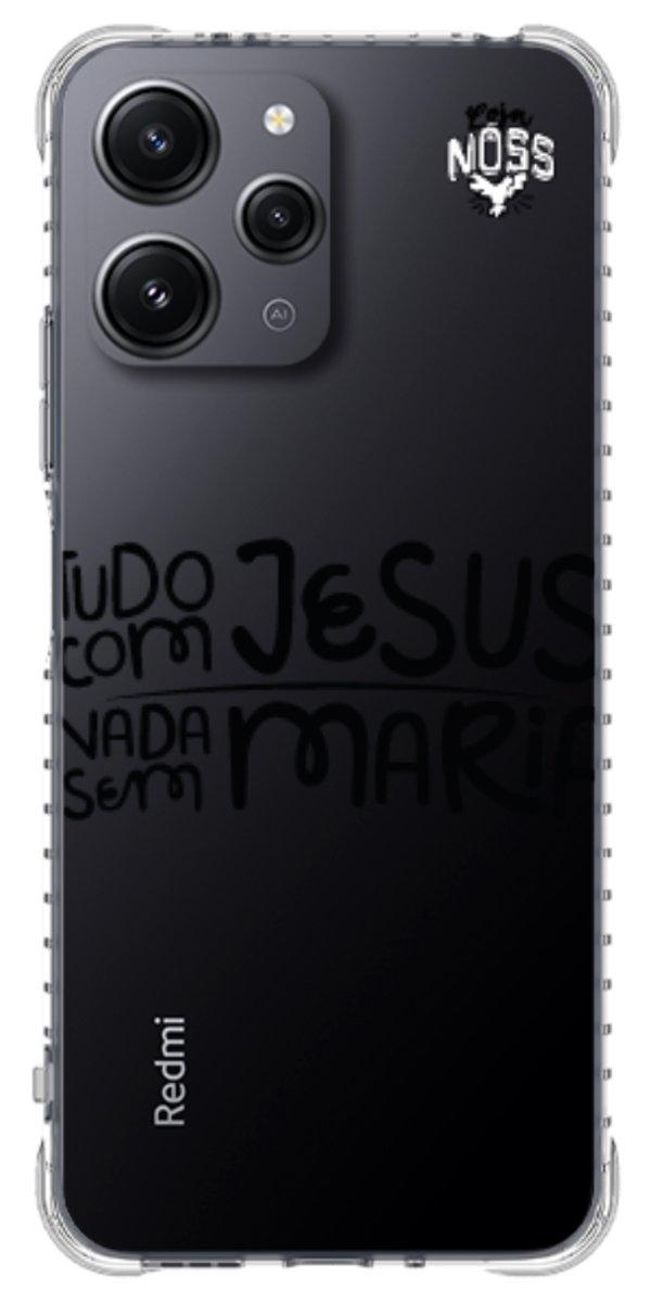 Capinha para Celular Tudo com Jesus Nada sem Maria