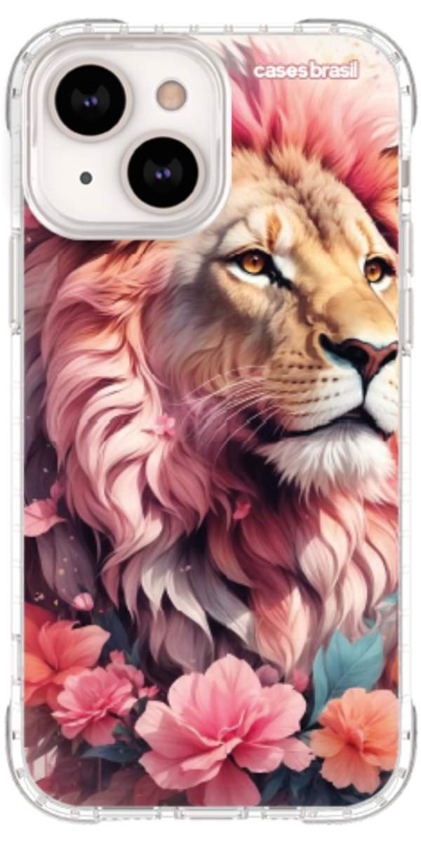 Capinha para Celular Leão Floral