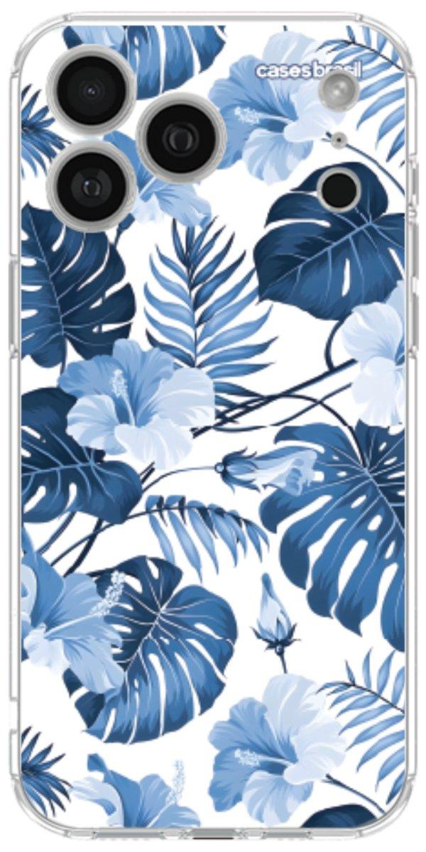 Capinha para Celular Jardim Azul Tropical