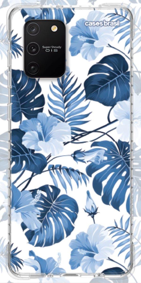 Capinha para Celular Jardim Azul Tropical