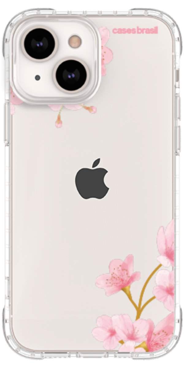 Capinha para Celular flores laterais