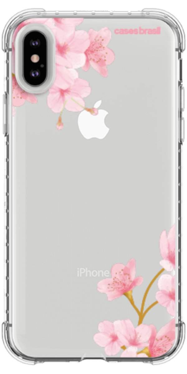 Capinha para Celular flores laterais