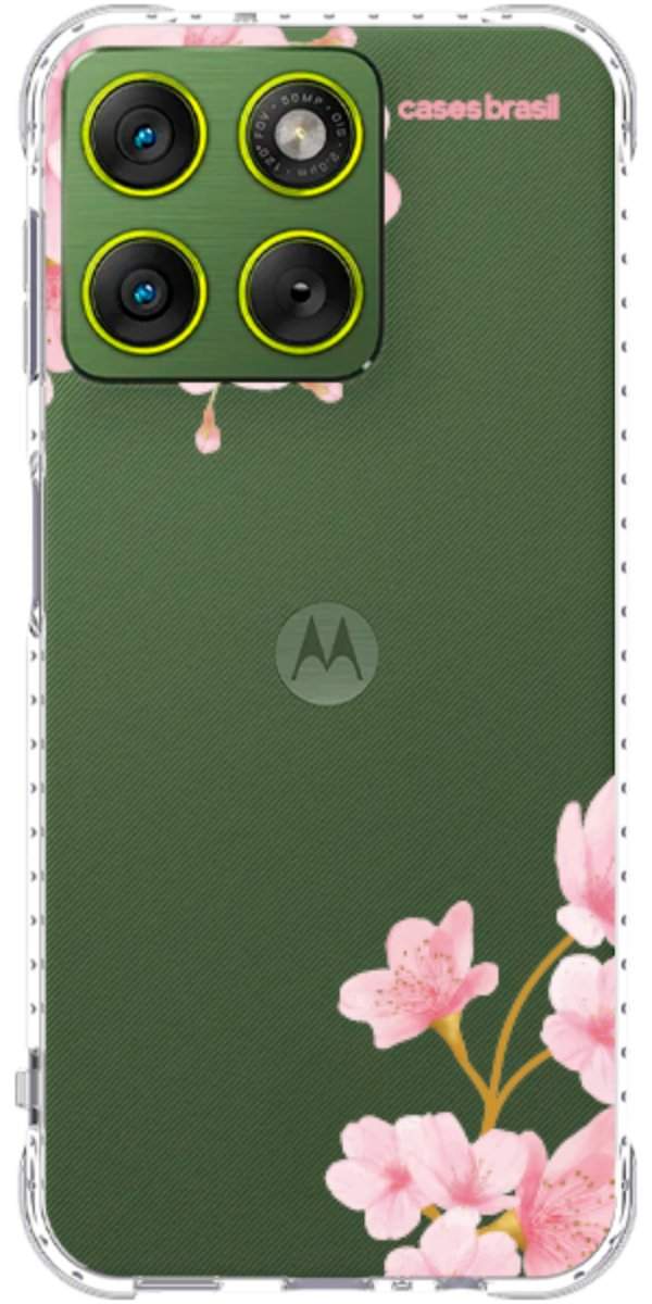 Capinha para Celular flores laterais