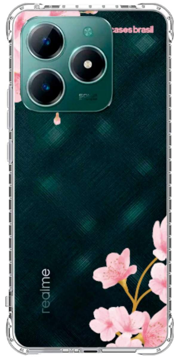 Capinha para Celular flores laterais