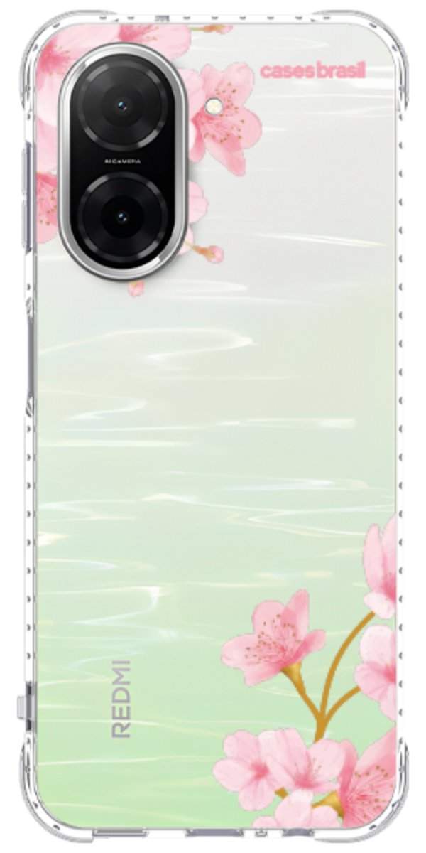 Capinha para Celular flores laterais
