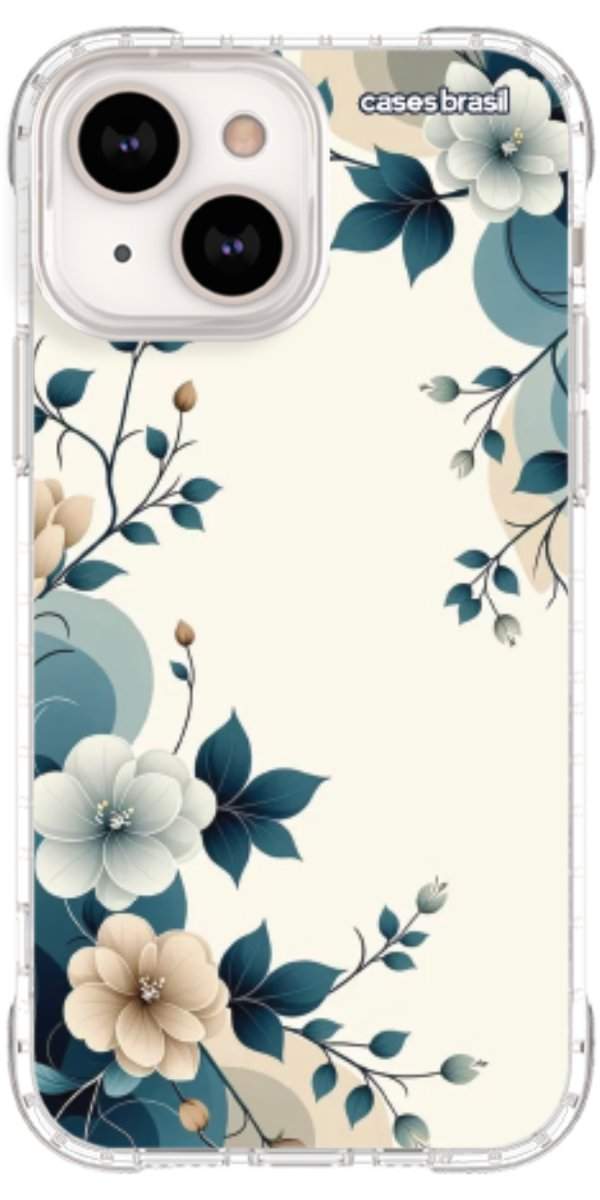 Capinha para Celular Floral Azul