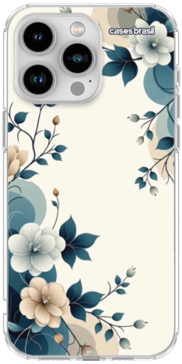 Capinha para Celular Floral Azul