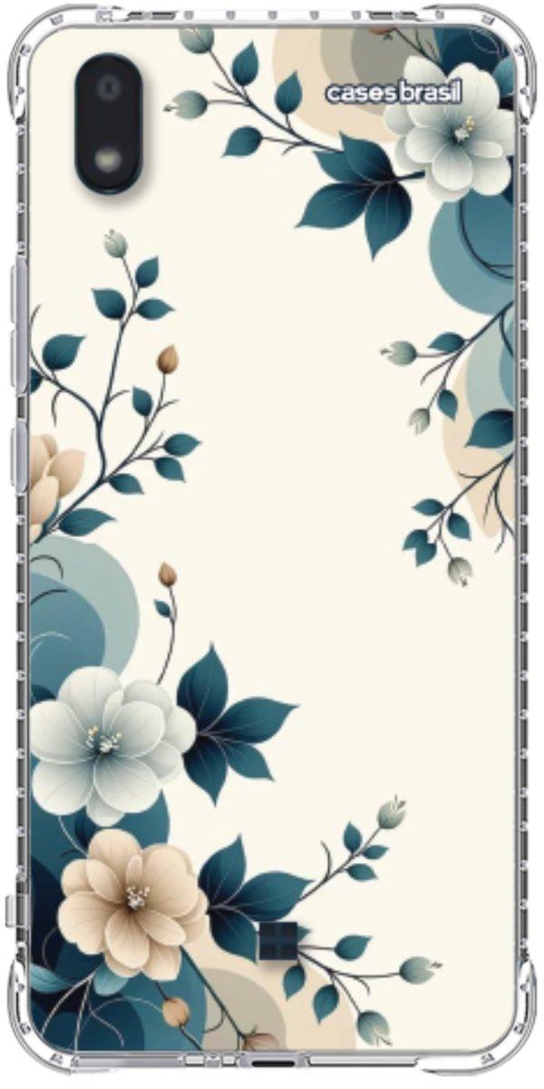 Capinha para Celular Floral Azul