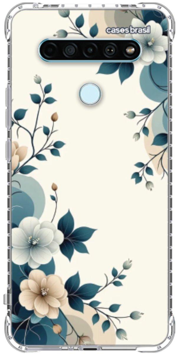 Capinha para Celular Floral Azul