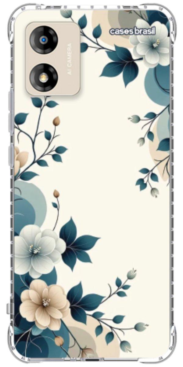 Capinha para Celular Floral Azul