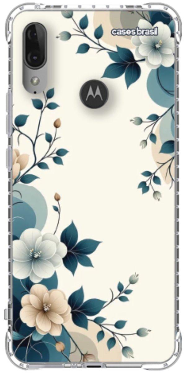 Capinha para Celular Floral Azul